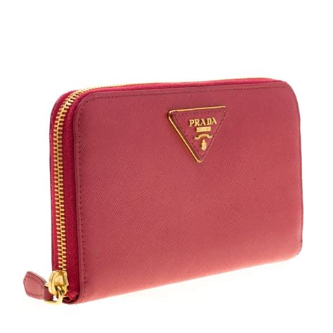 pink prada card wallet|prada saffiano wallet price.